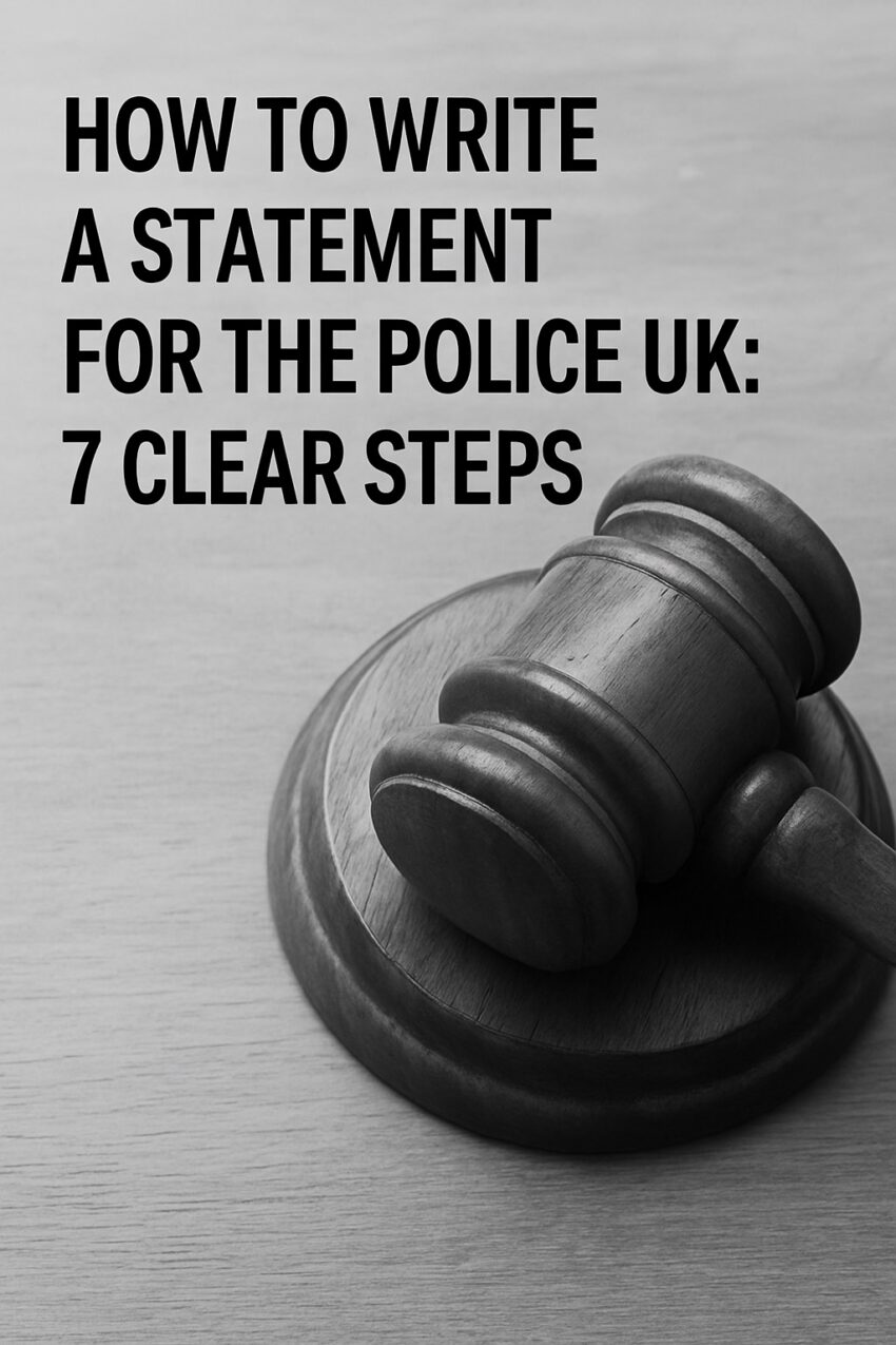 how to write a statement for the police UK